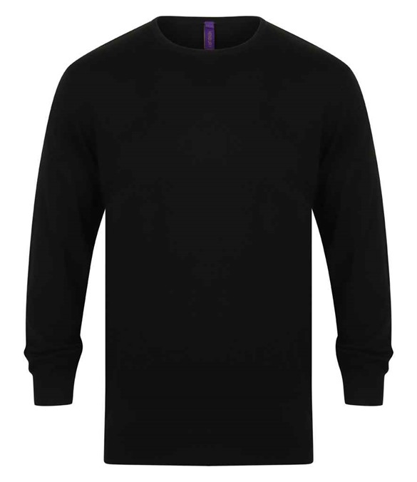 Henbury Lightweight Cotton Acrylic Crew Neck Sweater