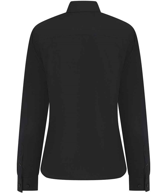 Henbury Ladies Long Sleeved Cotton Feel Coolplus Shirt