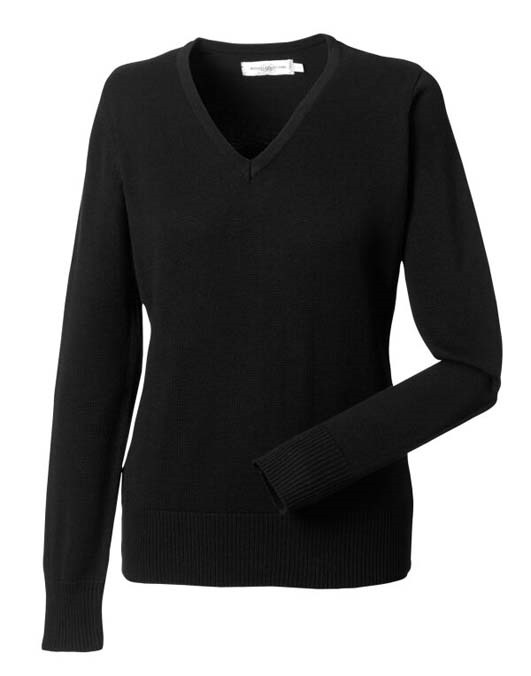 Ladies&#39; V-Neck Knitted Pullover