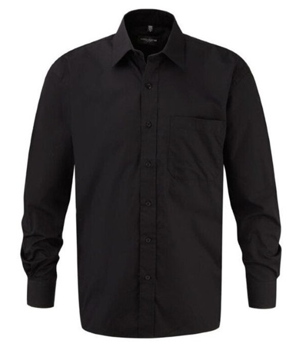 Russell Collection Mens LS PureCot Shirt