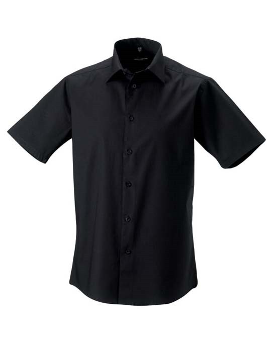 Men&#39;s Short Sleeve Easy Care Fitted Shirt