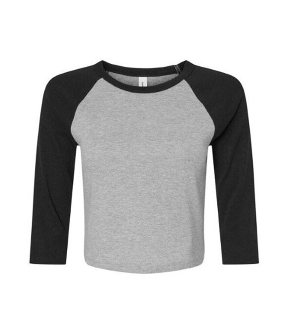 Bella Women&amp;#x27;s Micro Rib 3/4 Raglan Tee