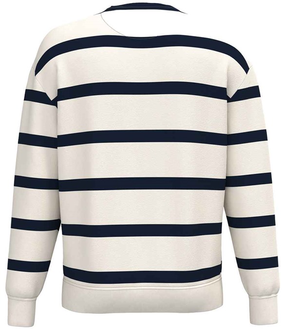 Native Spirit Unisex Striped Crew Neck Sweatshirt