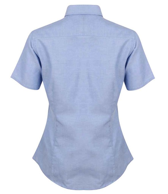 Henbury Ladies Modern Short Sleeve Regular Fit Oxford Shirt