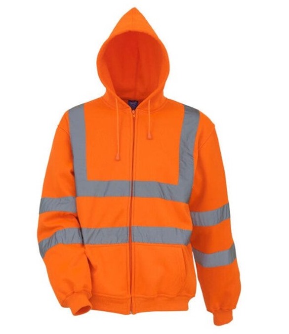 Hi Vis Zipped Hoodie
