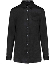 Spasso Ladies Long Sleeve Linen Shirt