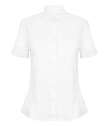 Henbury Ladies Modern Short Sleeve Regular Fit Oxford Shirt