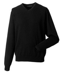 Russell Collection Mens VNeck Pullover