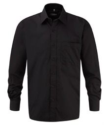 Men's Long Sleeve Classic Pure Cotton Poplin Shirt