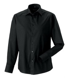 Russell Collection Mens LS Stretch Shirt