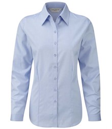 Ladies' Long Sleeve Tailored Herringbone Shirt