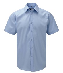 Men's Short Sleeve Tailored Herringbone Shirt