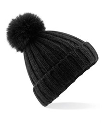 Verbier Fur Pop Pom Beanie