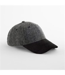 Suede Peak Herringbone Cap