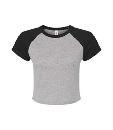 Bella Women's Micro Rib Raglan Baby Tee
