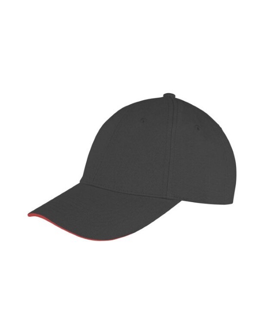 Memphis Brushed Cotton Low Profile Sandwich Peak Cap