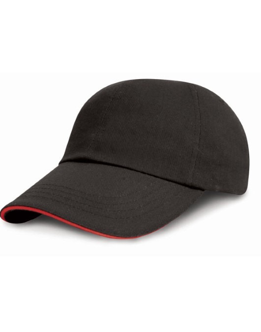 Low Profile Heavy Brushed Cotton Cap with Sandwich Peak