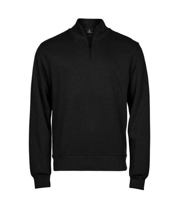 Ribbed Interlock Half Zip