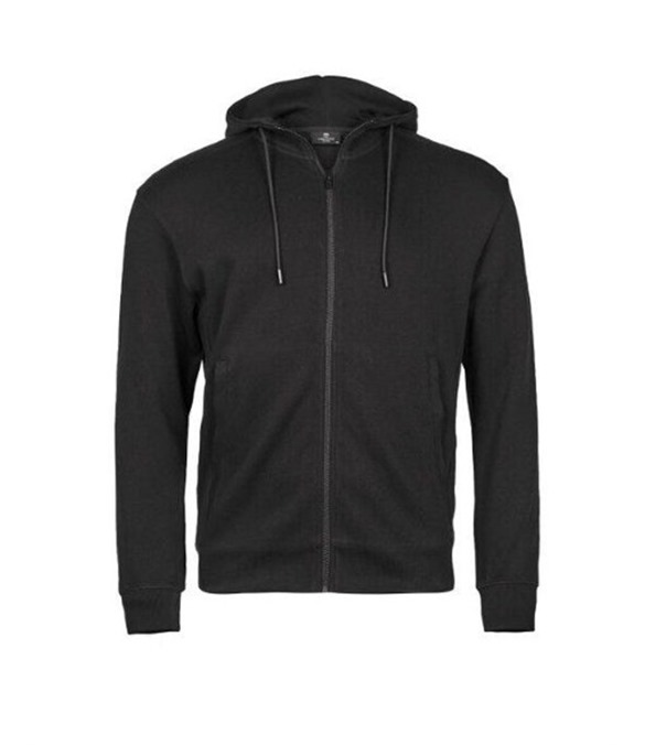 Ribbed Interlock Hood Full Zip