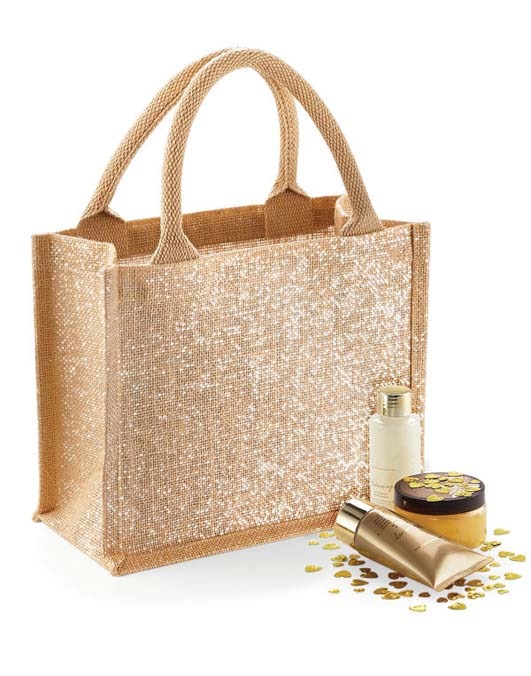 Shimmer Jute Mini Gift Bag