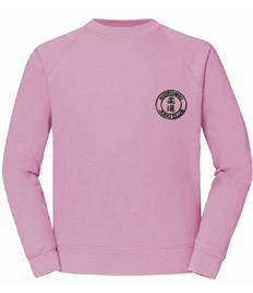 Unisex Pink Sweatshirt (Embroidered - Black logos)