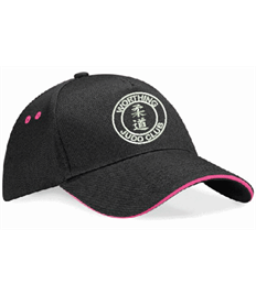 Black/Pink Cap (Embroidered - White logos)