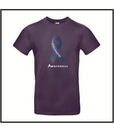Men's Blue Awareness Ribbon High neck T-shirt