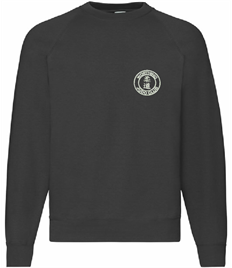 Unisex Black Sweatshirt (Embroidered - White logos)