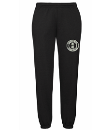 Unisex Black Jog Trousers (Embroidered - White logos)