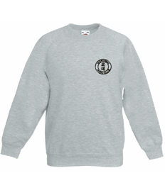 Kid's Grey Sweatshirt (Embroidered - Black logos)