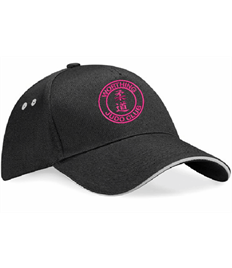 Black/Grey Cap (Embroidered - Pink logos)